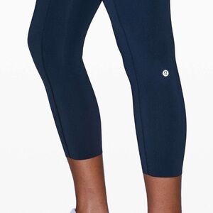 Lululemon Fast and Free High-Rise 23" True Navy Blue Size 8💎EUC Retail $118